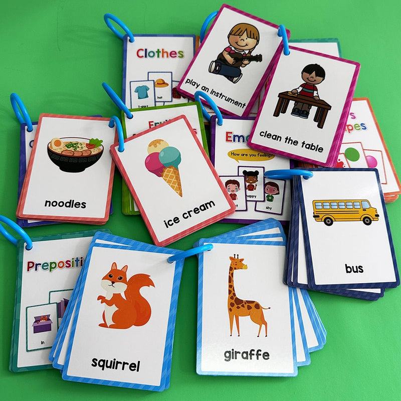 12 Temas 386 Palabras Juego Completo Niños Montessori Palabras En Inglés Aprendizaje Tarjetas De Flash Suministros De Aula Juguetes Educativos De Jardín De Infantes Ayudas De Enseñanza - SACASUSA