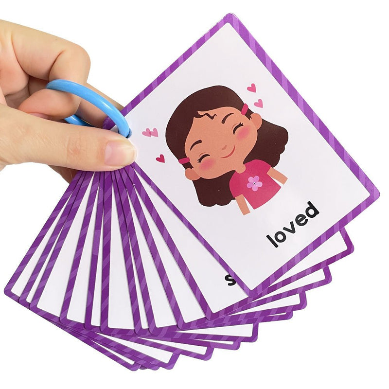 15 pzas tarjetas de "Mis emociones", tarjetas Flash de aprendizaje de palabras en inglés, juguetes educativos para niños - SACASUSA