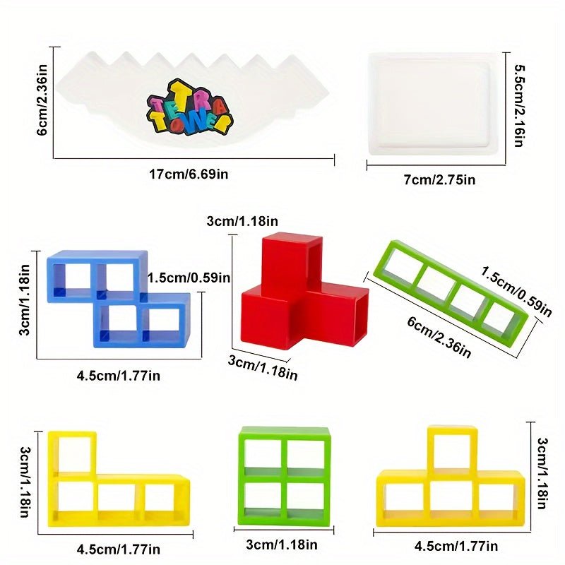 16/32/48 piezas, Juego De Equilibrio De Bloques Apilables, Juegos De Mesa Para 2 Jugadores, Ideal para niños y adultos - SACASUSA