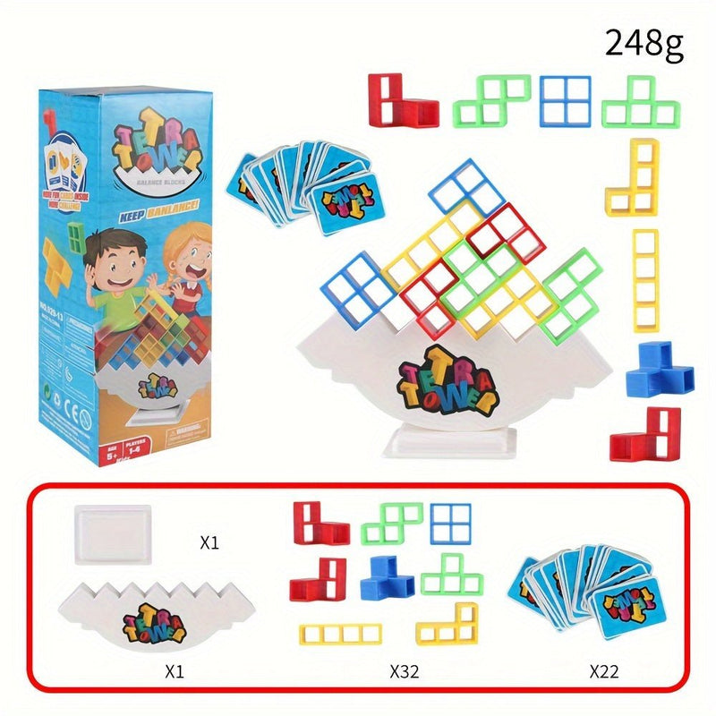 16/32/48 piezas, Juego De Equilibrio De Bloques Apilables, Juegos De Mesa Para 2 Jugadores, Ideal para niños y adultos - SACASUSA