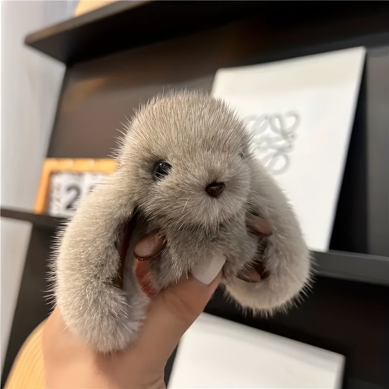 1pc Conejito De Peluche De Imitación De Visón, Colgante Hecho A Mano, Colgante De Bolsa De Alta Gama, Llavero De Coche, Regalos De Cumpleaños, Temporada De Apertura, Regalos De Pascua Conejo - SACASUSA