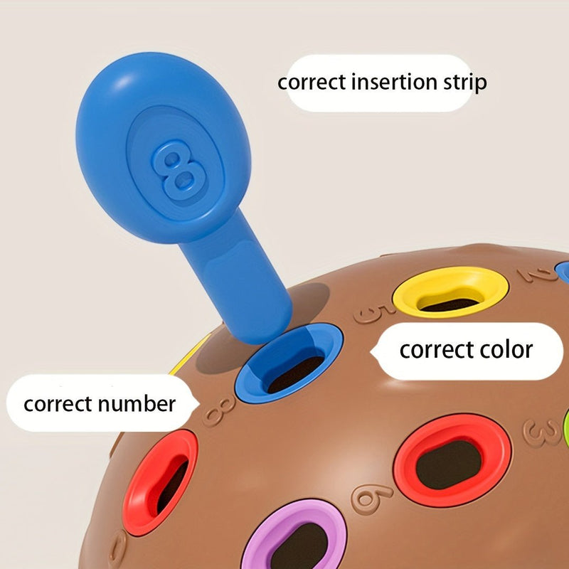 1pc Juguete Montessori Erizo, Juguete De Enfoque Para Bebés, Juguete De Educación Temprana, Juguete Sensorial De Motricidad Fina, Coordinación Mano-Ojo, Empalme De Pequeño Erizo - SACASUSA