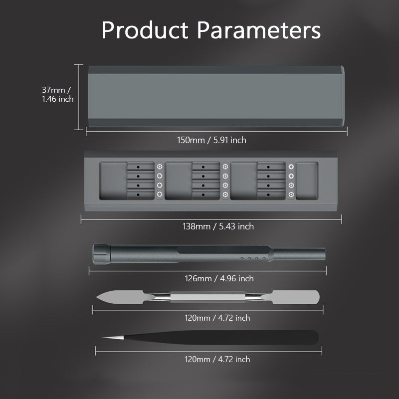 44-In-1 Precision Screwdriver Set, Multifunction Magnetic Mini Screw Driver Repair Tool Kit For Electronics Computer Eyeglass Phone Watches PC Gamesole - SACASUSA