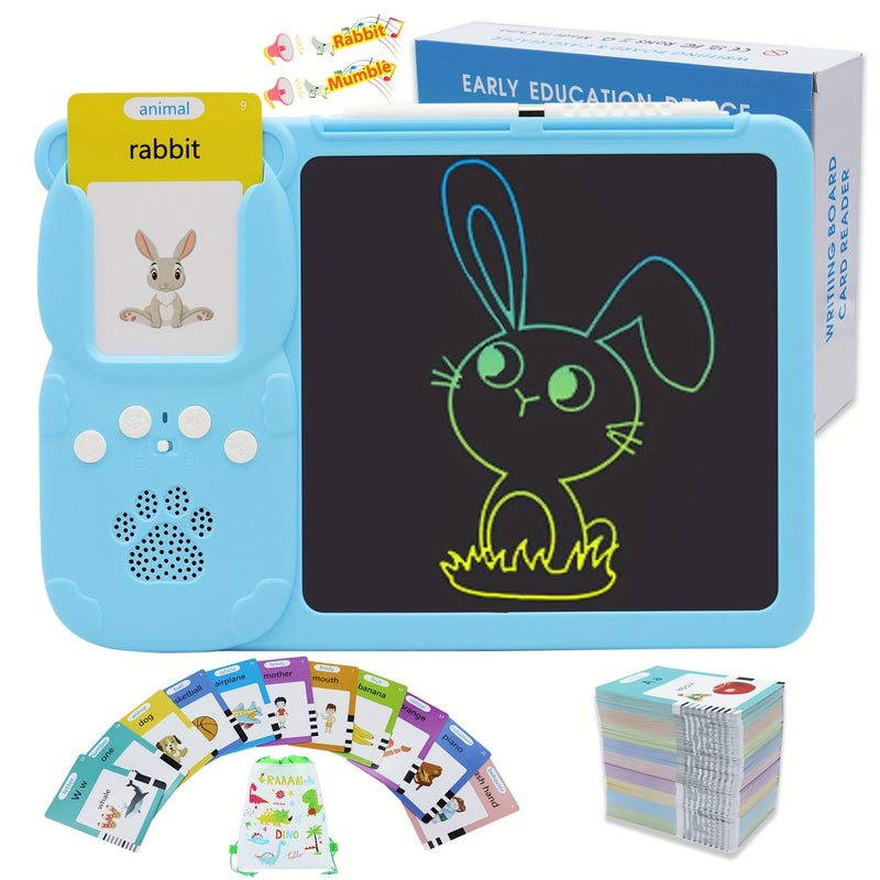 Aprender inglés 510 Palabras Tarjetas Flash Parlantes Tableta De Escritura LCD Para Niños, Tablero De Dibujo Pad Juguete Para Niños Niñas Niños Regalos De Cumpleaños, Preescolar Montessori Terapia Del Habla Juguetes Para Autismo - SACASUSA