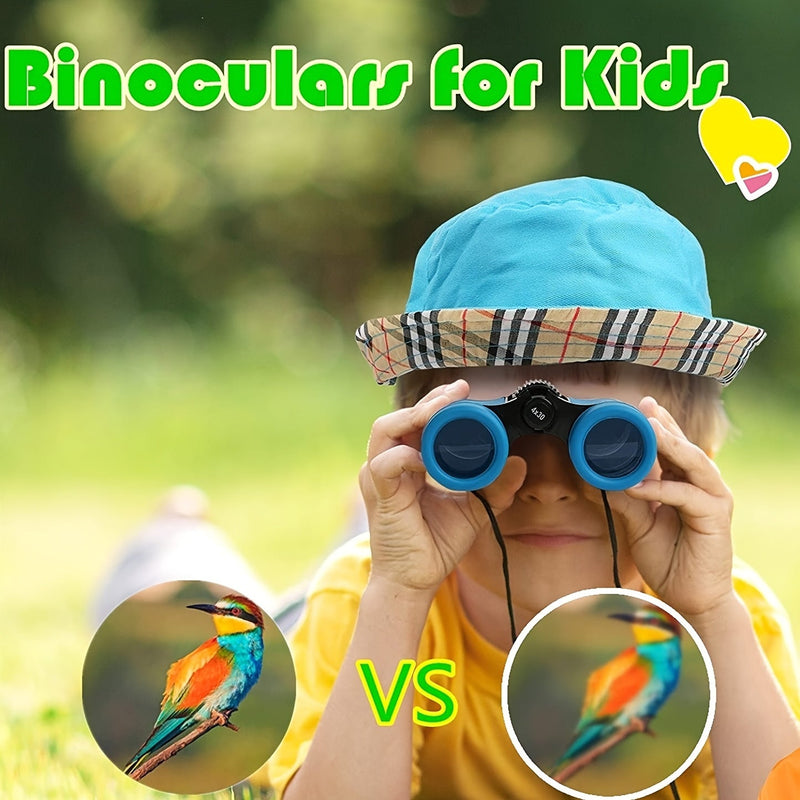 Binoculares Resistentes para Niños Aventureros - A Prueba de Golpes, Fáciles de Llevar, Ideales para Observación de Aves, Senderismo y Juego al Aire Libre - Para Niños y Niñas - SACASUSA