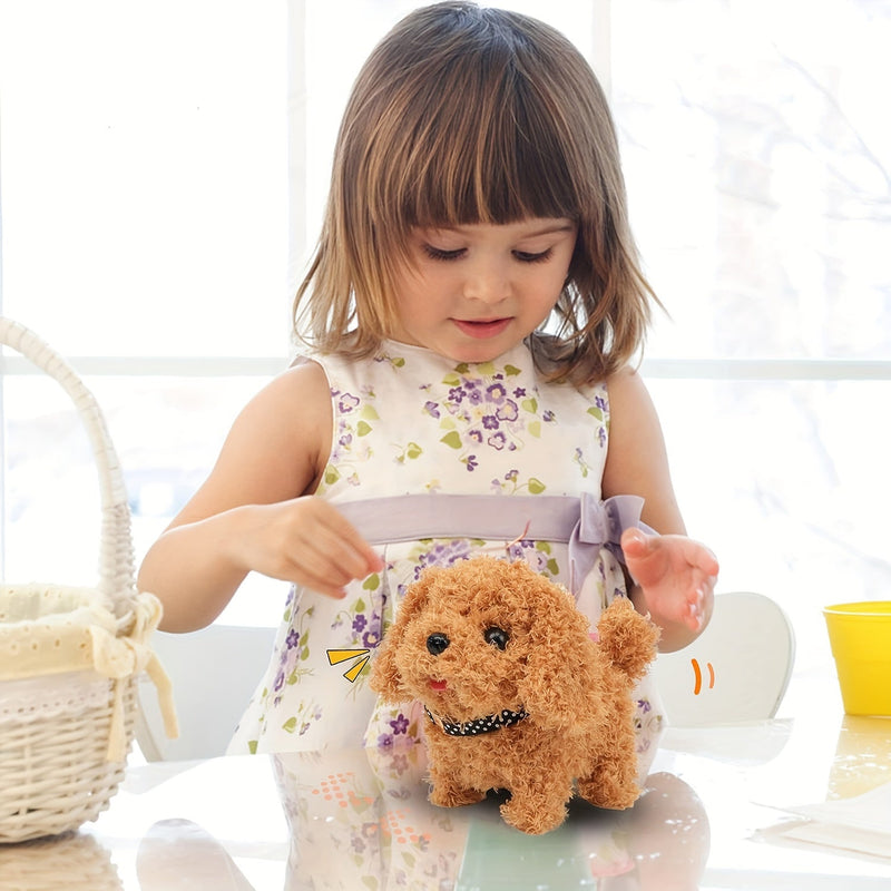 "Cachorro de Peluche Interactivo de 7"" - Camina, Ladra y Mueve la Cola - Regalo Encantador para Niños en Navidad y Halloween" - SACASUSA