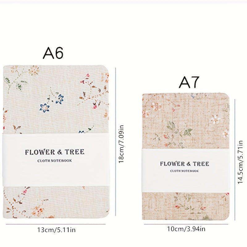 Cuaderno con Tema Floral y de Árboles: Tapa Dura y Extra Grueso, a Rayas Universitarias - Ideal para Estudiantes y Creativos - SACASUSA