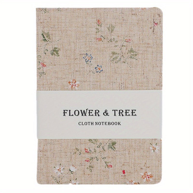 Cuaderno con Tema Floral y de Árboles: Tapa Dura y Extra Grueso, a Rayas Universitarias - Ideal para Estudiantes y Creativos - SACASUSA