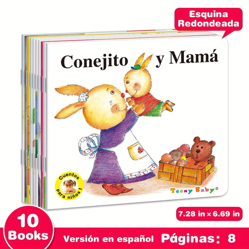 Cultiva la Lectura Temprana con Teeny Baby: 10 Encantadores Cuentos en Español - Conejito Y Mama para la Unión y Educación - SACASUSA