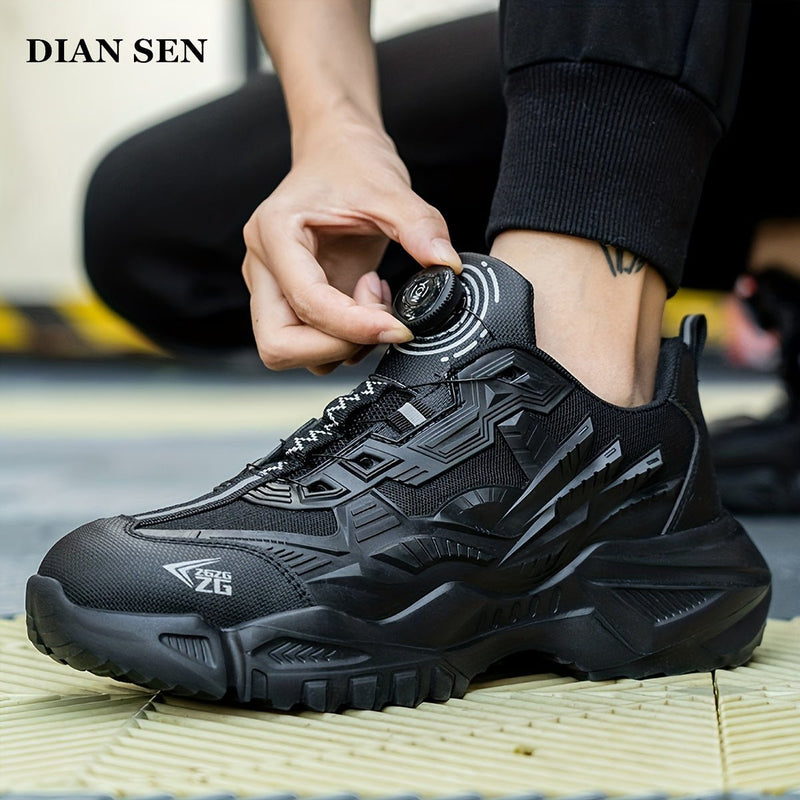 Dian Sen Zapatos De Seguridad Ligeros Para Hombre Zapatos De Entrenamiento Botas Con Punta De Acero Cordones Giratorios - SACASUSA