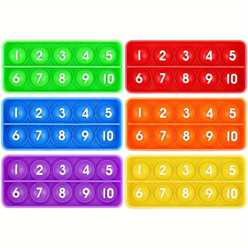 Diez Marcos Math Pop Games Toy Para Niños, Manipuladores Matemáticos Para Preescolar, Jardín De Infantes, Aula, Estudiantes, Profesores, Actividades Educativas De Aprendizaje, Push Bubble Pop Fidget Sensory Toys - SACASUSA