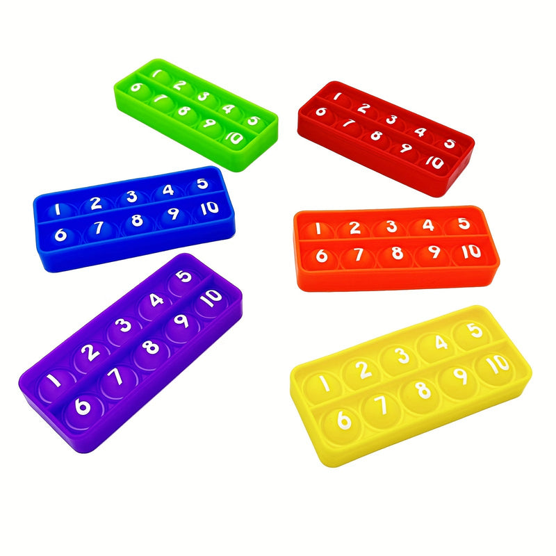 Diez Marcos Math Pop Games Toy Para Niños, Manipuladores Matemáticos Para Preescolar, Jardín De Infantes, Aula, Estudiantes, Profesores, Actividades Educativas De Aprendizaje, Push Bubble Pop Fidget Sensory Toys - SACASUSA