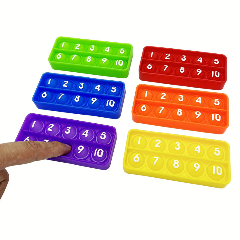 Diez Marcos Math Pop Games Toy Para Niños, Manipuladores Matemáticos Para Preescolar, Jardín De Infantes, Aula, Estudiantes, Profesores, Actividades Educativas De Aprendizaje, Push Bubble Pop Fidget Sensory Toys - SACASUSA