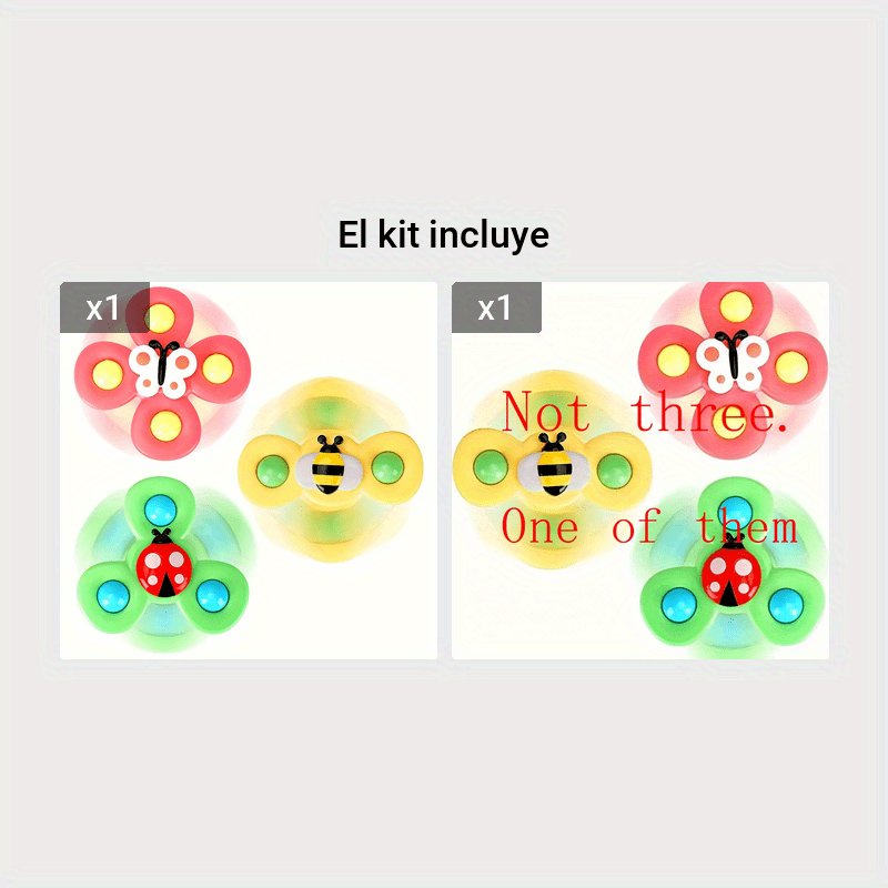 Diversión y Aprendizaje 2 en 1 - Ruletas Coloridas Paquete de 3, Fuerte Succión para Niños Pequeños, Regalos Ideales para las Fiestas - SACASUSA