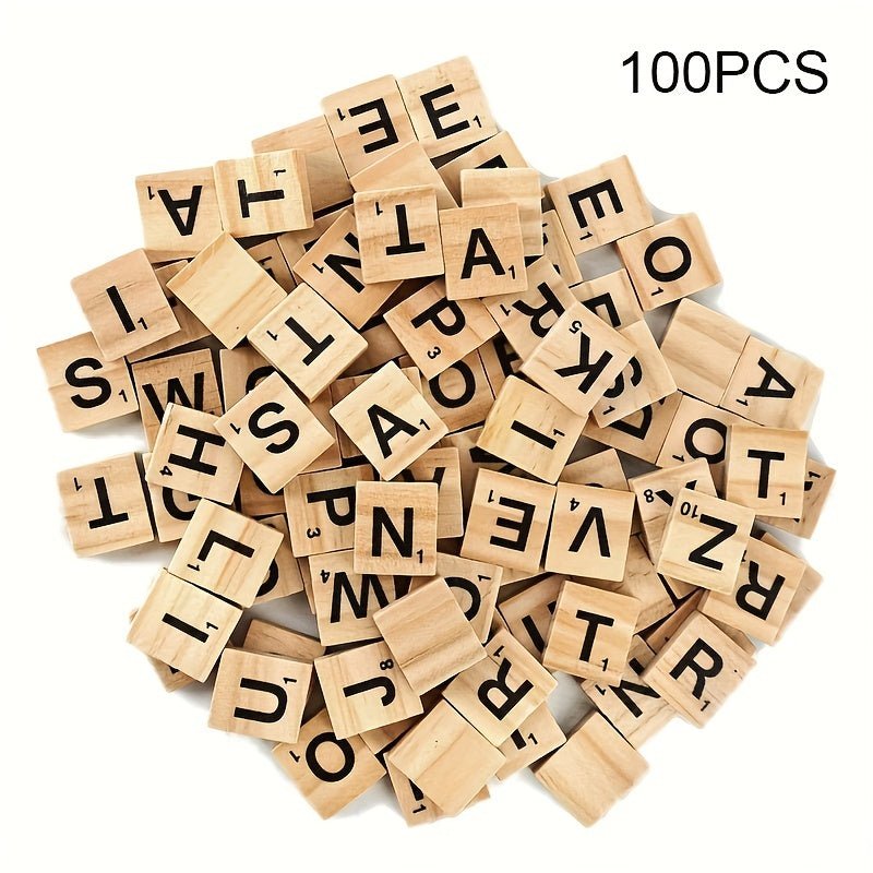 Herobaby Azulejos Ecológicos de Scrabble en Madera para Aprender, Jugar y Decorar DIY, 3-6 Años - SACASUSA