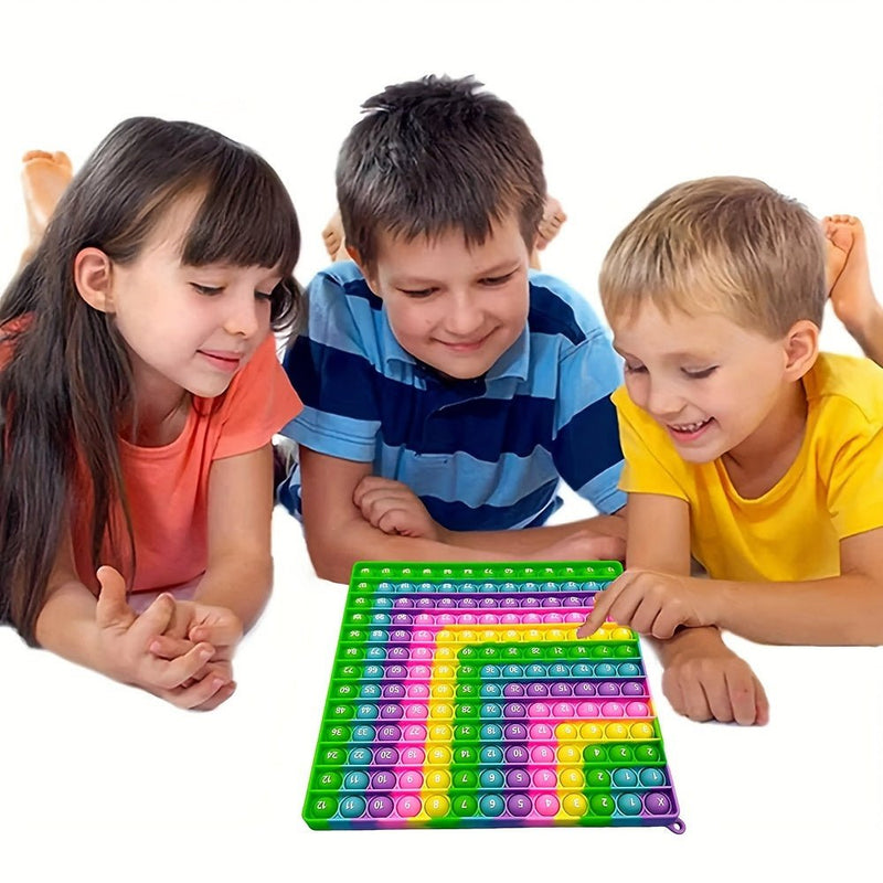 Juego De Multiplicación 12x12 De 20 Cm (7.9 Pulgadas), Juguetes De Matemáticas De Suma Pop Toys, Juegos Rápidos De Empuje Pop, Juguetes De Enseñanza De Aprendizaje De Matemáticas De Doble Cara De Silicona Para Niños - SACASUSA