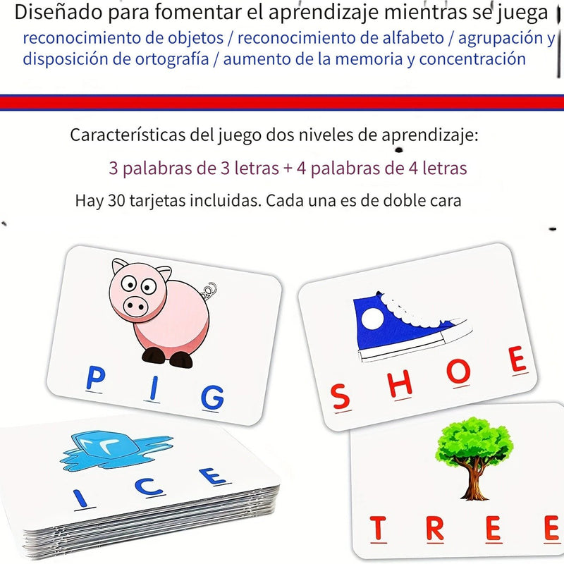 Juguete Educativo STEM Interactivo: Mejora Ortografía, Reconocimiento de Palabras y Memoria - Regalo Didáctico para Niños - SACASUSA