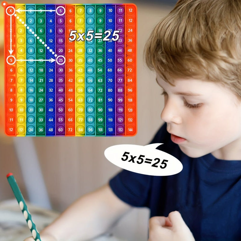 Juguete Interactivo de Burbujas para Matemáticas 12x12 – Aprende la Multiplicación de Forma Divertida con Fidget Educativo para Aliviar el Estrés para Todas las Edades - SACASUSA