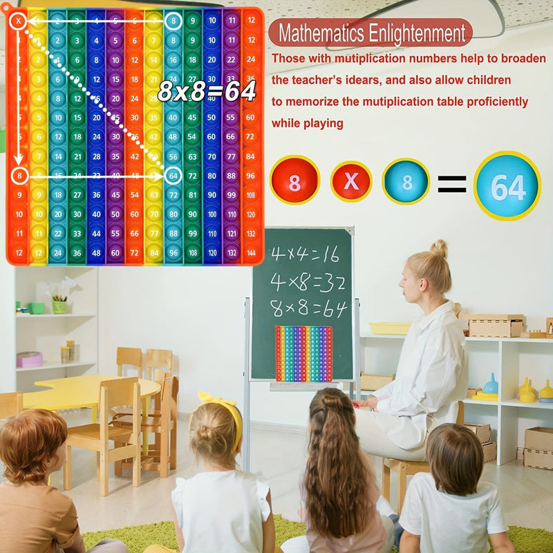 Juguete Interactivo de Burbujas para Matemáticas 12x12 – Aprende la Multiplicación de Forma Divertida con Fidget Educativo para Aliviar el Estrés para Todas las Edades - SACASUSA