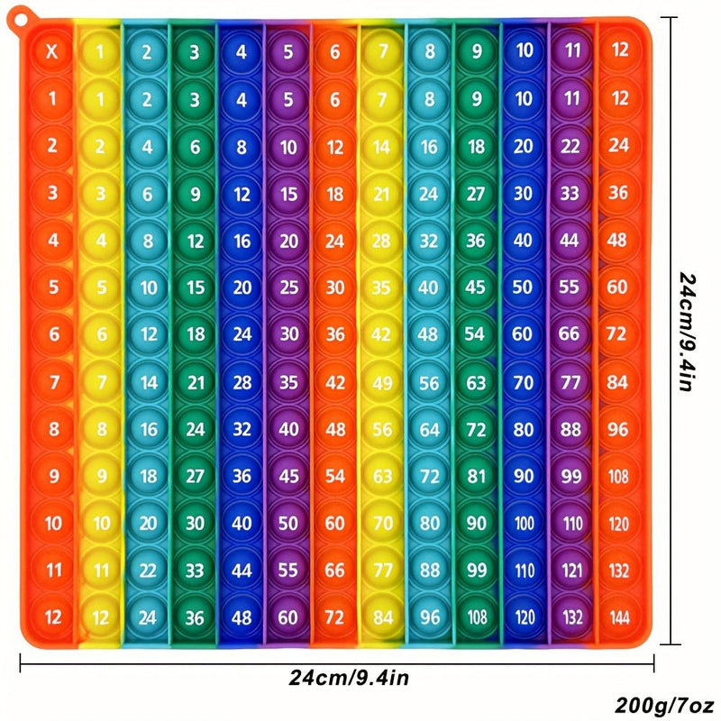 Juguete Interactivo de Burbujas para Matemáticas 12x12 – Aprende la Multiplicación de Forma Divertida con Fidget Educativo para Aliviar el Estrés para Todas las Edades - SACASUSA