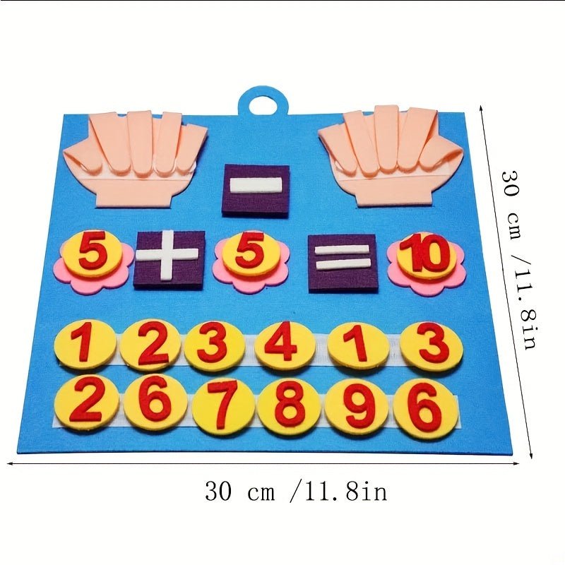 Juguetes de matemáticas con números de dedo de fieltro. Tablero educativo infantil de aprendizaje temprano para contar. Apoyo de aprendizaje. Juguete herramienta para estimulación temprana. - SACASUSA