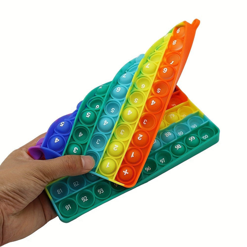 Números Frontales Posterior Adición De Fonética 2 En 1 Empuje Burbuja Fidget Pop Juguetes, Alfabetos De Arco Iris De Silicona Aprendizaje De Matemáticas Enseñanza Juguetes Educativos Para Niños - SACASUSA