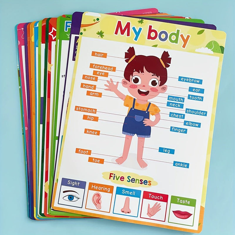 Potencia el Vocabulario con Divertidos y Atractivos Posters A4 para Aprender Inglés: 20 Hojas Temáticas para Niños – Ideal para Preescolar y Casa - SACASUSA