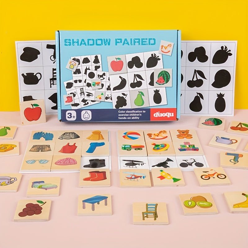 Rompecabezas de Formas Montessori 3-8 Años - Juego de Emparejar Animales y Frutas de Madera para Crecimiento Cognitivo y Coordinación - SACASUSA