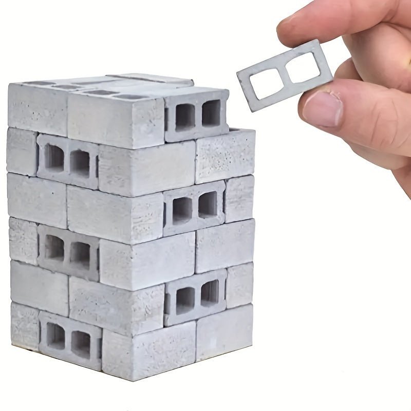 Set de 50pcs Bloques de Hormigón Miniatura - Bloques Educativos de Construcción para el Juego Creativo 3-6años - SACASUSA