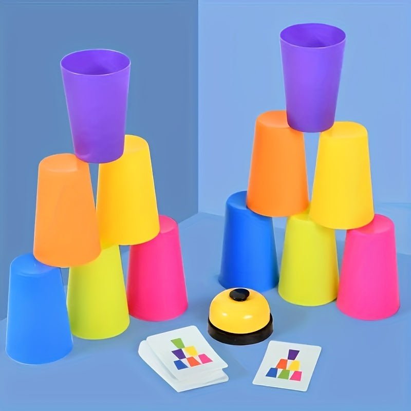 Set de Juego de Lógica y Pensamiento Montessori de 50pcs para Niños - Vasos Apilables Entretenidos para Juego Educativo | Regalo Ideal para Navidad, Halloween, Acción de Gracias - SACASUSA