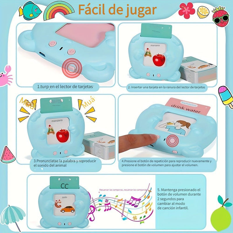 Tarjeta Parlante Educación Temprana Juguete De Aprendizaje, Juguete Educativo Para Niños, Aprendizaje De Idiomas Juguete Parlante, Juguete De Terapia Del Lenguaje, Regalo De Lector De Palabras De Cumpleaños De Navidad Para Niños Y Niñas - SACASUSA