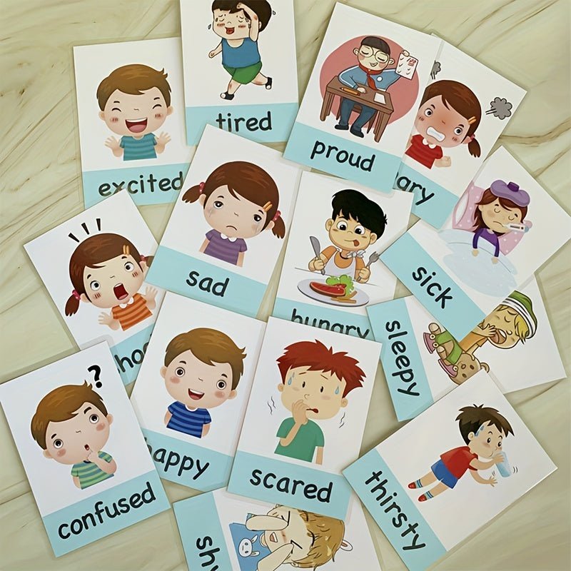 Tarjetas Didácticas Montessori de Vocabulario en Inglés: Juego de Memoria y Aprendizaje Divertido con Dibujos Animados para Niños - SACASUSA