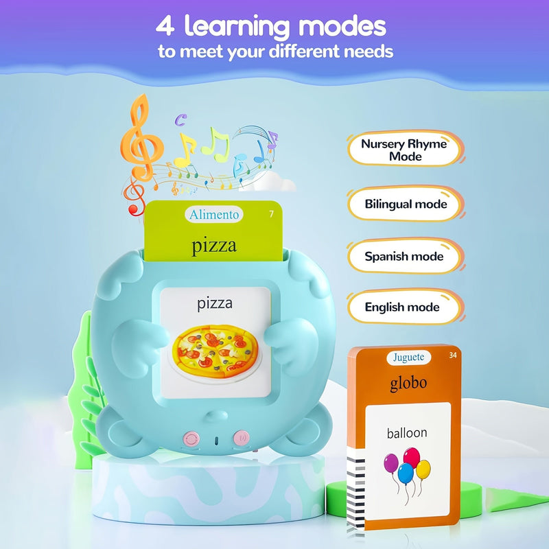 Tarjetas Educativas Bilingües MAYAPHILOS para Pequeños - 3-6 Años, Amplía Vocabulario con 510 Palabras Visuales Sensoriales, Juego Educativo Dual - SACASUSA