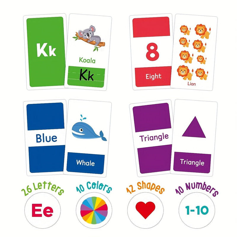 Tarjetas Educativas Interactivas para Preescolar - ¡Aprende Colores, Números, Animales y el Alfabeto Inglés de Forma Divertida! - SACASUSA