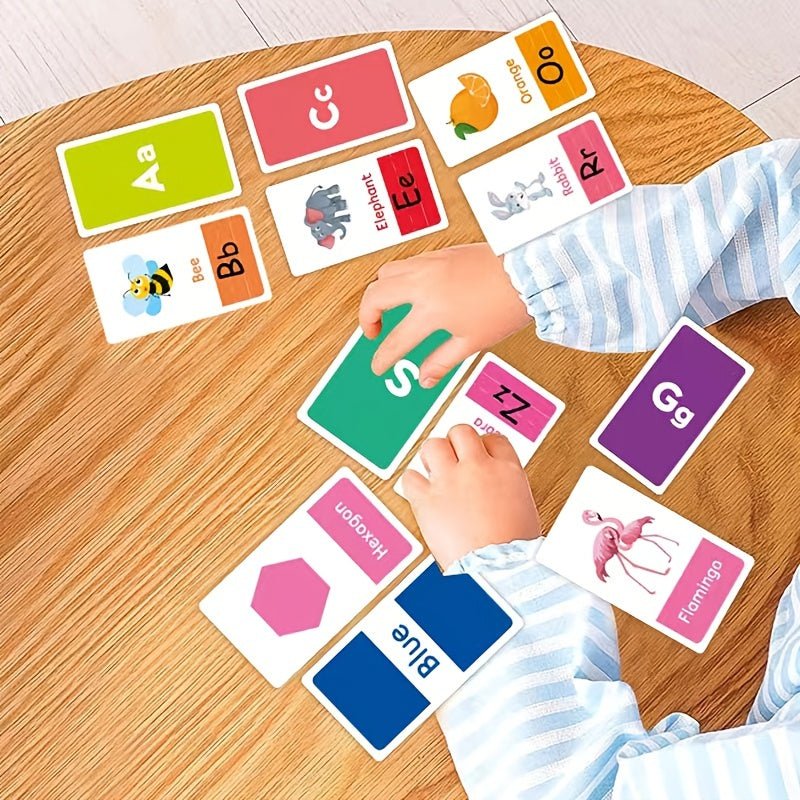 Tarjetas Educativas Preescolares - ABC, Números, Animales y Conceptos, 3-6 Años, Kit Interactivo de Aprendizaje de 58 piezas - SACASUSA