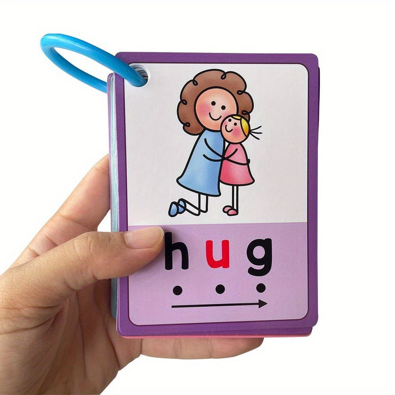 Tarjetas Flash De Palabras Fonéticas CVC En Inglés, Tarjetas Flash Educativas Montessori Para Niños Pequeños, Tarjetas De Palabras De Aprendizaje A La Vista, 130 - SACASUSA