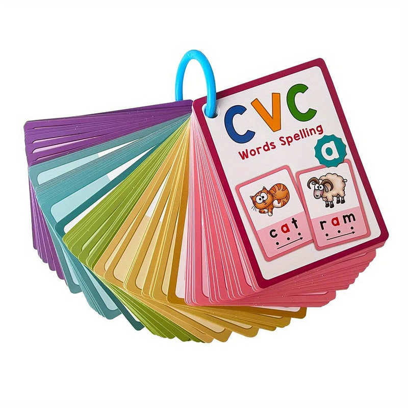 Tarjetas Flash De Palabras Fonéticas CVC En Inglés, Tarjetas Flash Educativas Montessori Para Niños Pequeños, Tarjetas De Palabras De Aprendizaje A La Vista, 130 - SACASUSA