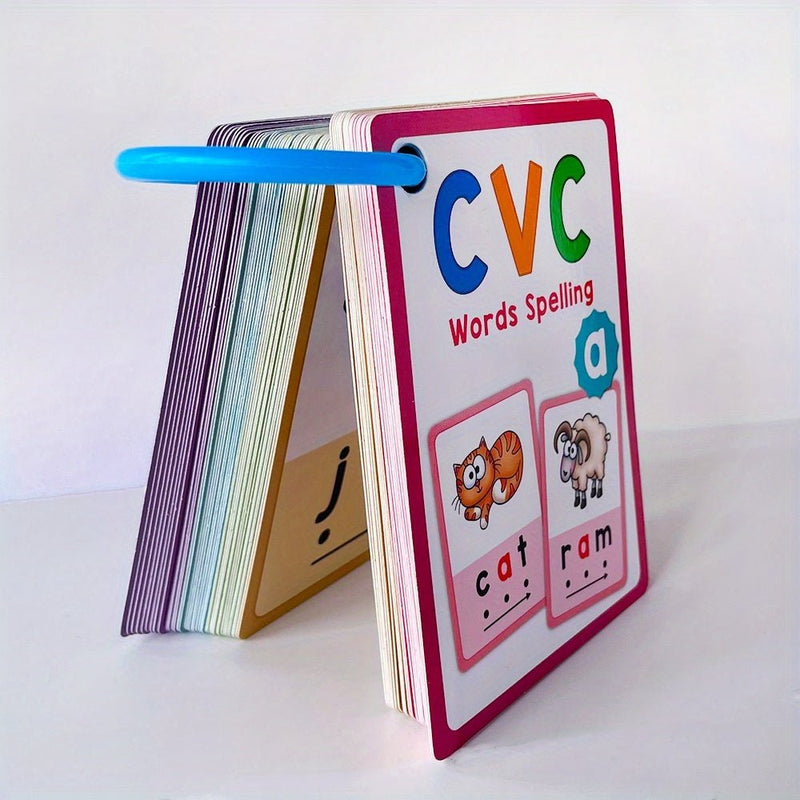 Tarjetas Flash De Palabras Fonéticas CVC En Inglés, Tarjetas Flash Educativas Montessori Para Niños Pequeños, Tarjetas De Palabras De Aprendizaje A La Vista, 130 - SACASUSA