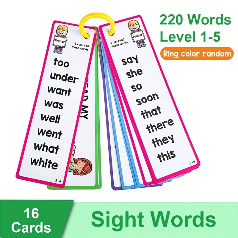 Tarjetas Montessori de Palabras Visuales para Niños 3-8 Años – Juguete Educativo Interactivo, Constructor de Vocabulario y Habilidades de Lectura, Juego de Memoria Divertido, Regalo Ideal para el Aprendizaje - SACASUSA