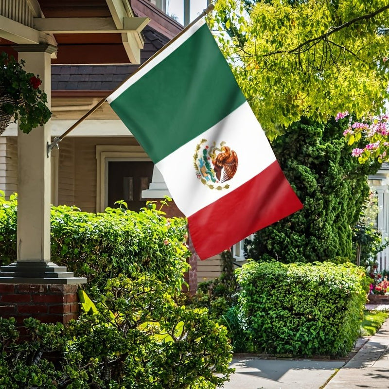 1 bandera mexicana de 3 x 5 pies, bandera de poliéster. - SACASUSA