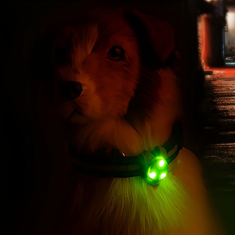 1 collar colgante para mascotas, colgante de luz LED antipérdida nocturna para perros y gatos, suministros para mascotas - SACASUSA