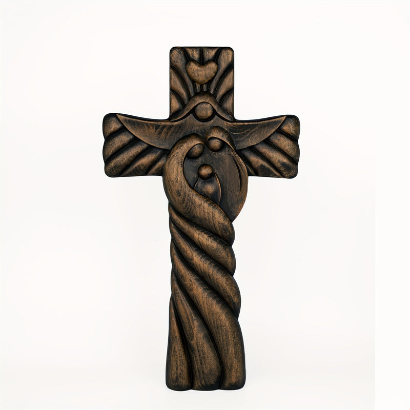 1 Cruz De Pared, Cruz De Pared De La Sagrada Familia, Cruz De Madera, Arte Religioso, Decoración De Pared De La Habitación Del Hogar, Regalo Para Familiares Y Amigos, Regalo De Vacaciones, Suministros De Pascua, Suministros Para El Hogar - SACASUSA