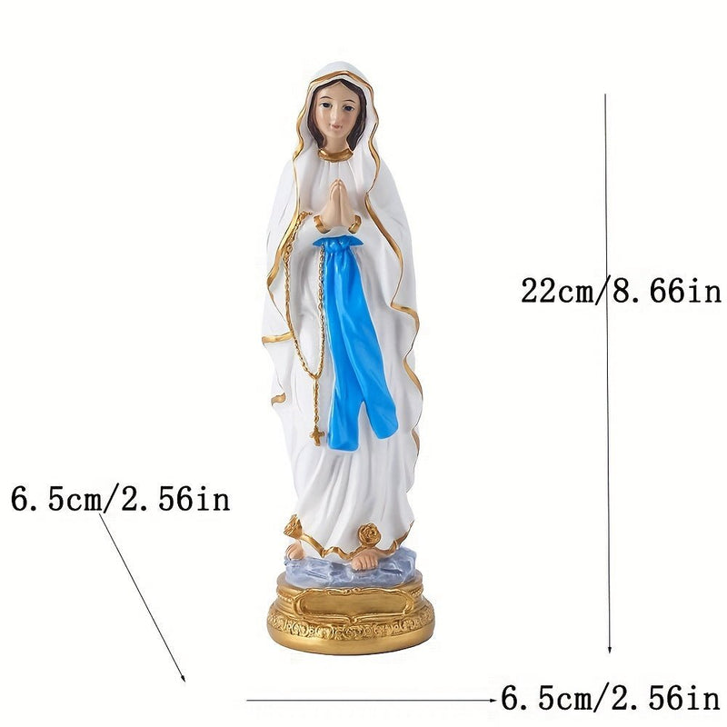 1 Estatua De La Virgen María De Lourdes, Estatuas Católicas De La Santísima Virgen María, Figuras De La Virgen María De Resina De Regalo Católico, Adecuadas Para La Decoración Religiosa Del Hogar - SACASUSA