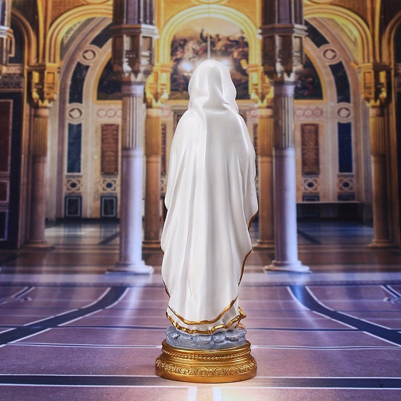 1 Estatua De La Virgen María De Lourdes, Estatuas Católicas De La Santísima Virgen María, Figuras De La Virgen María De Resina De Regalo Católico, Adecuadas Para La Decoración Religiosa Del Hogar - SACASUSA