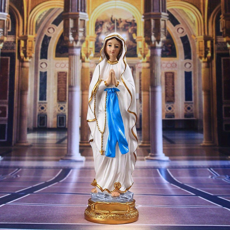 1 Estatua De La Virgen María De Lourdes, Estatuas Católicas De La Santísima Virgen María, Figuras De La Virgen María De Resina De Regalo Católico, Adecuadas Para La Decoración Religiosa Del Hogar - SACASUSA