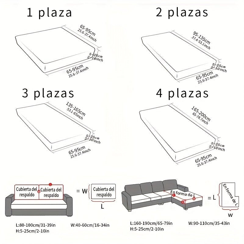 1 Funda De Cojín De Sofá Jacquard, Fundas De Cojín Elásticas Antideslizantes, Funda De Asiento De Sofá Elástica, Funda Para Cojines De Asiento De Sofá, Funda De Sofá Para Mascotas - SACASUSA