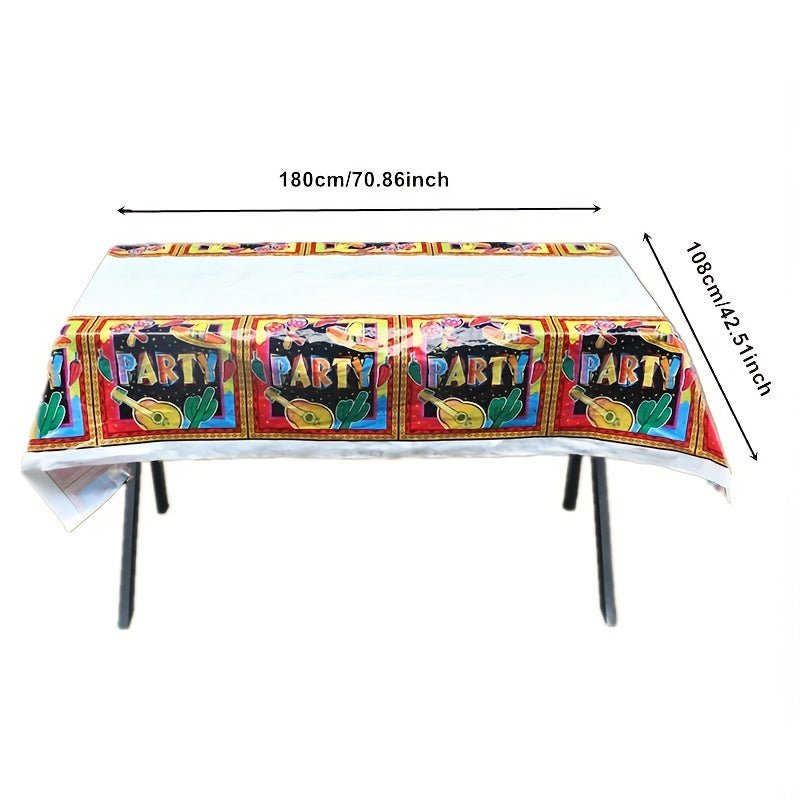 1 Mantel Para Fiesta Temática De Fiesta Mexicana, Suministros Para Cubierta De Mesa, Suministros Para Fiesta De Cumpleaños - SACASUSA