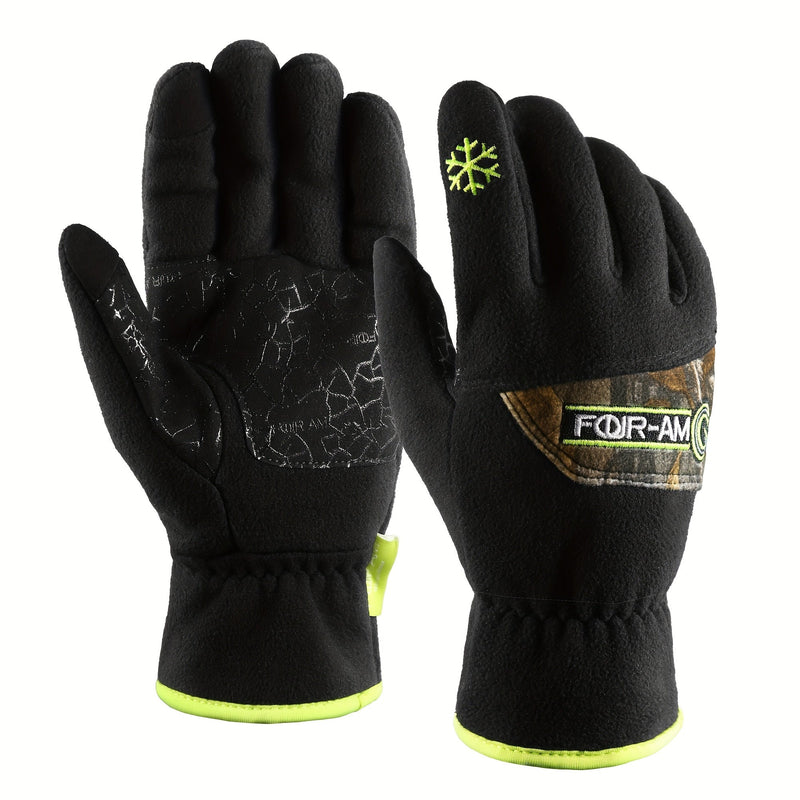 1 Par De Guantes De Invierno De Lana Resistentes Para Exteriores, Guantes Térmicos De Invierno De 30-50 Fahrenheit, Guantes Cálidos Para Pantalla Táctil Para Clima Frío Para Mujeres Y Hombres, Guantes De Trabajo - SACASUSA