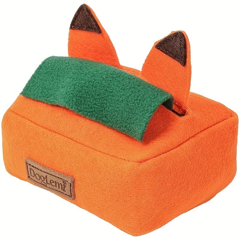 1 pieza Caja de pañuelos interactiva para mascotas, juguete con sonido, juguete para masticar con chirrido para perros, promueve la limpieza de los dientes y los beneficios del entrenamiento, accesorio de mascotas - SACASUSA