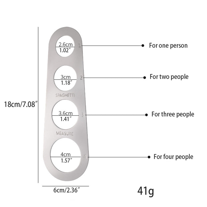 1 pieza, herramienta de medición de espagueti de acero inoxidable 304, herramienta de medición rápida de Pasta para cocina, herramienta de cocina - SACASUSA